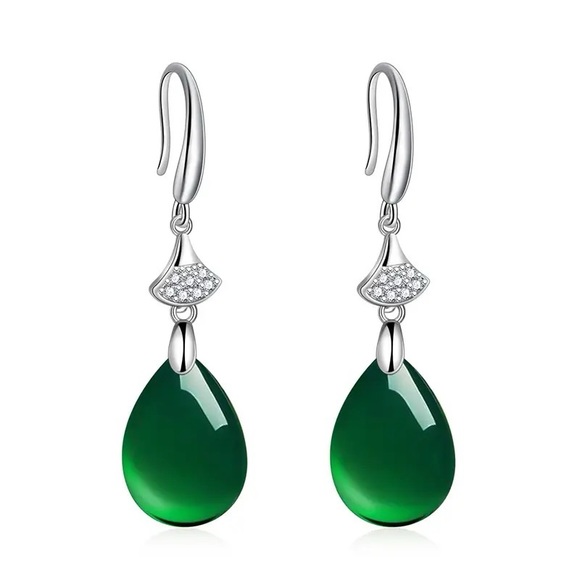 Jade Earrings, Genuine Jade Earrings, Dangle Earrings For Women,  Drop Earrings - Picture 6 of 6